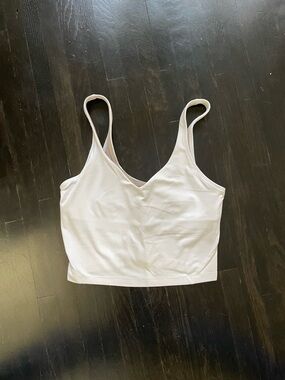 lululemon athletica align White V-Neck Cropped Camisole